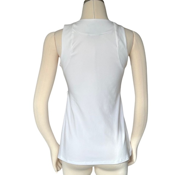 Arden B White V-Neck Sleeveless Faux Wrap Top Size Large NWOT - Picture 7 of 9